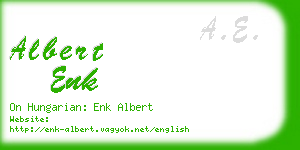 albert enk business card